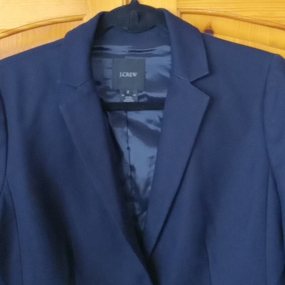 J. Crew Women's Black Classic Fitted Cotton Blazer Jacket 2 - Picture 3 of 14